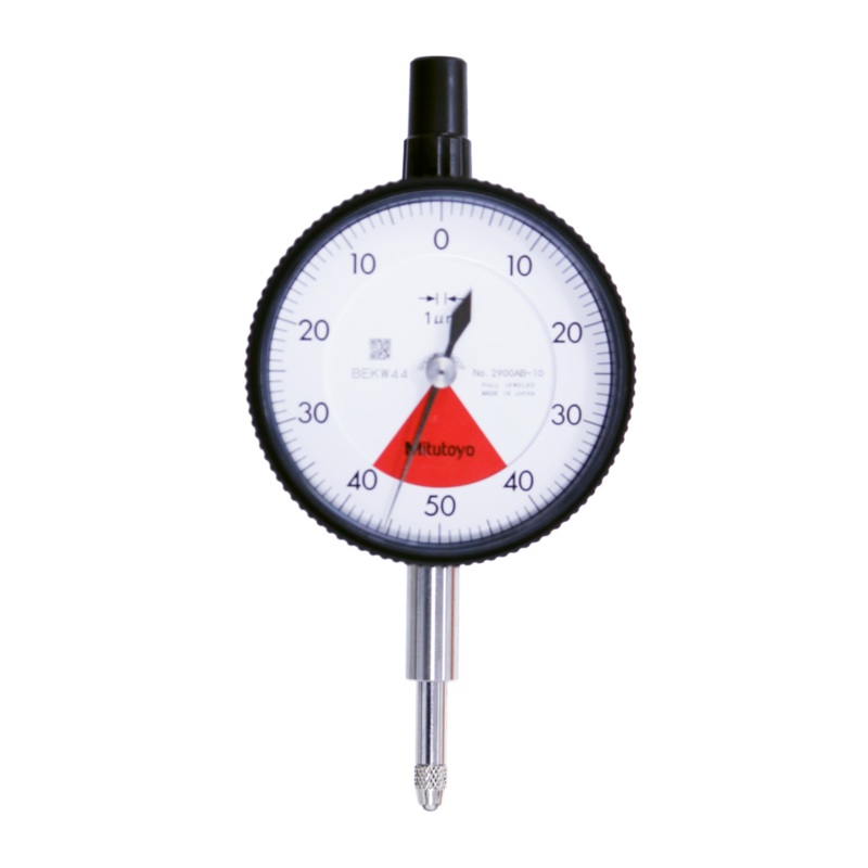 Dial Gauge, Flat Back, ISO Type One Revolution, Jewelled Bearing, Shockproof, 0,08mm, 0,001mm 2900AB-10