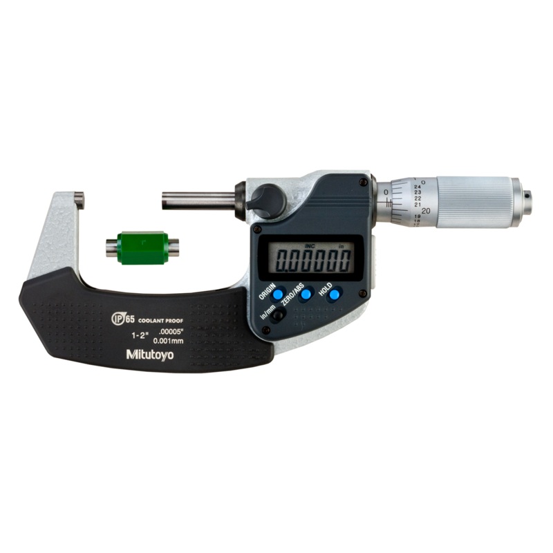 Mitutoyo Digital Micrometer IP65, Inch/Metric 25-50mm/1-2 with Output Item number:  Friction Thimble 293-336-30