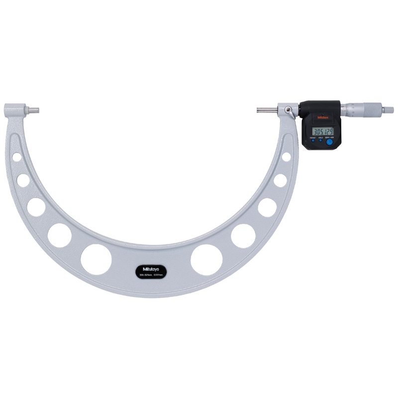Mitutoyo Digital Micrometer IP65, Inch/Metric 425-450m/17-18, with Output Item number:  Ratchet stop 293-787