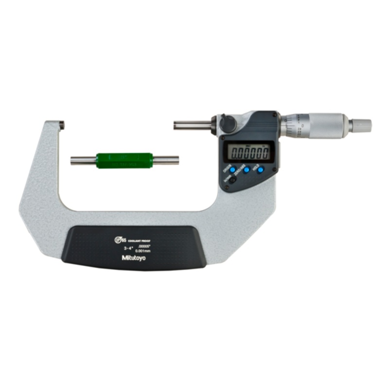 Mitutoyo Digital Micrometer IP65, Inch/Metric 75-100mm/3-4, without Output Item number:  Ratchet Thimble293-347