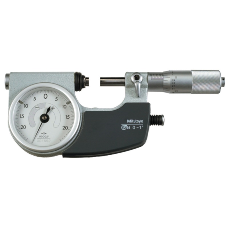 Mitutoyo Indicating Micrometer with Button Right 510-131 Range 0-1