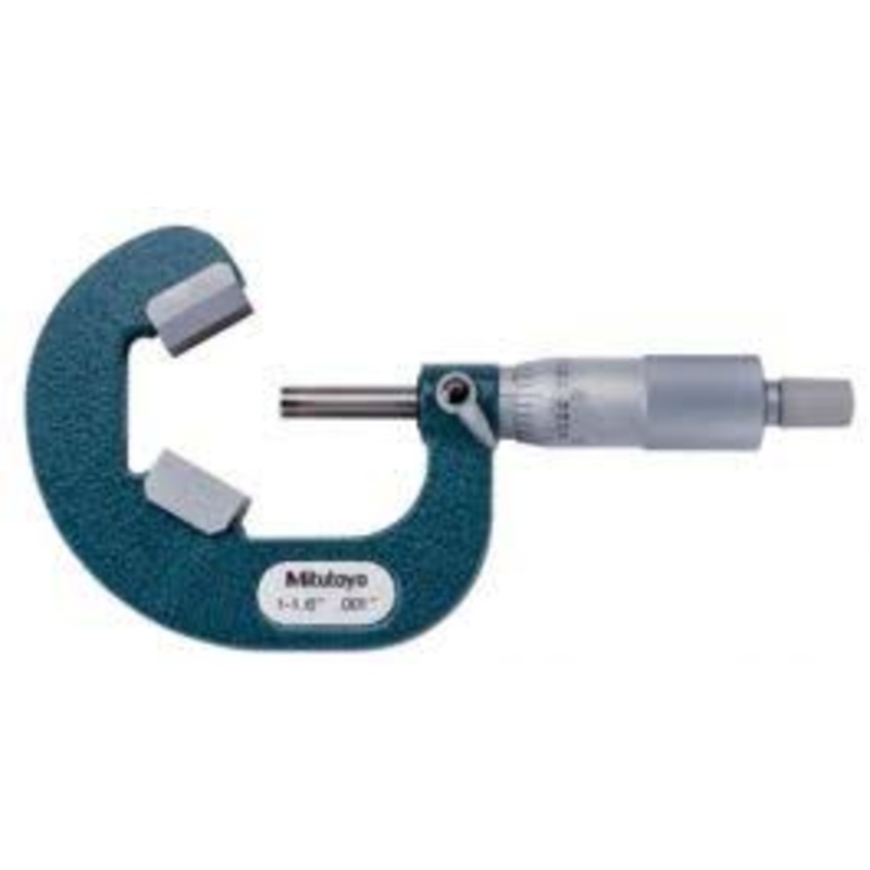 Mitutoyo 3 Flute V-Anvil Micrometer 1-1.6 114-113