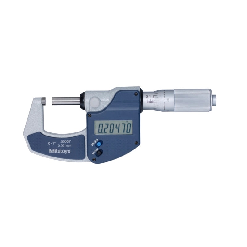 Mitutoyo Metric Digimatic Micrometer 0-25mm/.0-1 W/O Output  Resolution .0010mm/.00005 Friction Thimble 293-832-30