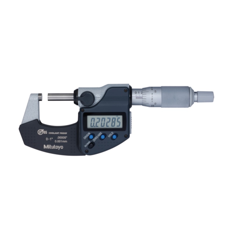 Mitutoyo Micrometer 1/ 25.4mm IP65 Ratchet Stop-No SPC 293-340-30