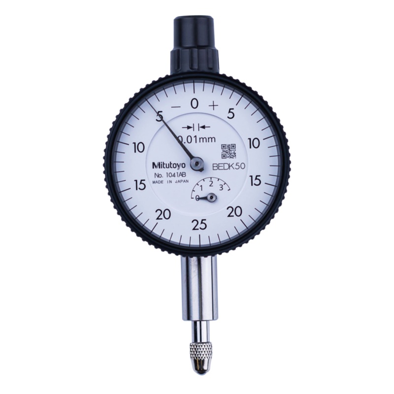 Dial Gauge, Flat Back, ISO Type 3,5mm, 0,01mm 1041AB