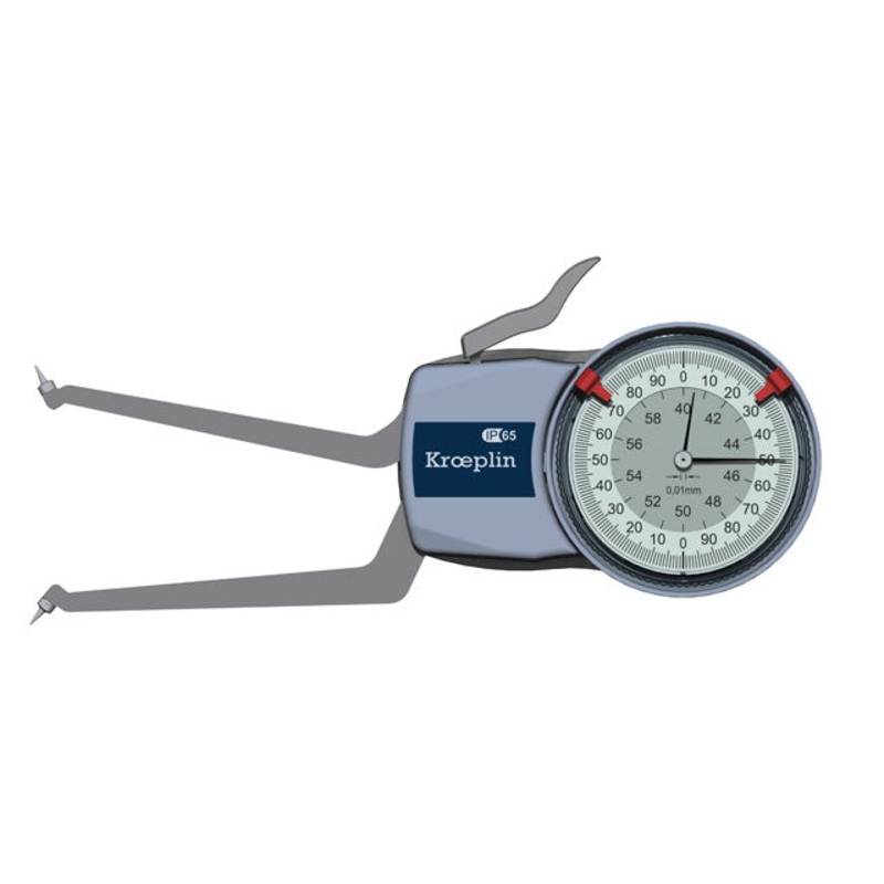 Kroeplin H2G40 mechanical internal measuring gauge  Measuring range 40-60 mm Grad 0,01 mm Measuring depth L max.: 85 mm
