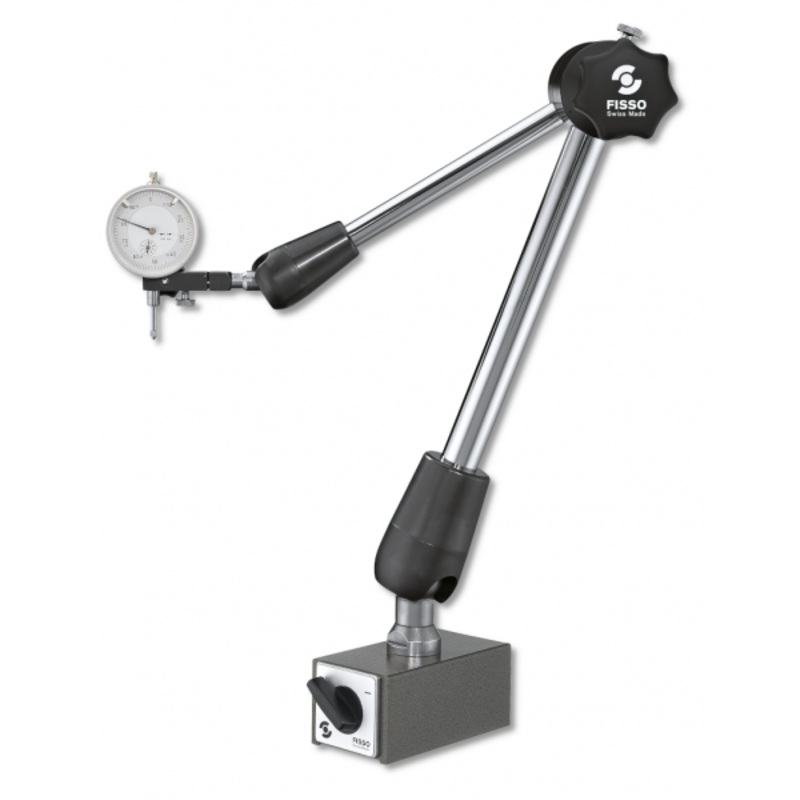 FISSO 6463.10 Classic Line Model: 6400-63 F + MM – 3D articulated gauging arm with on off magnet,  8mm, Indicator Not supplied