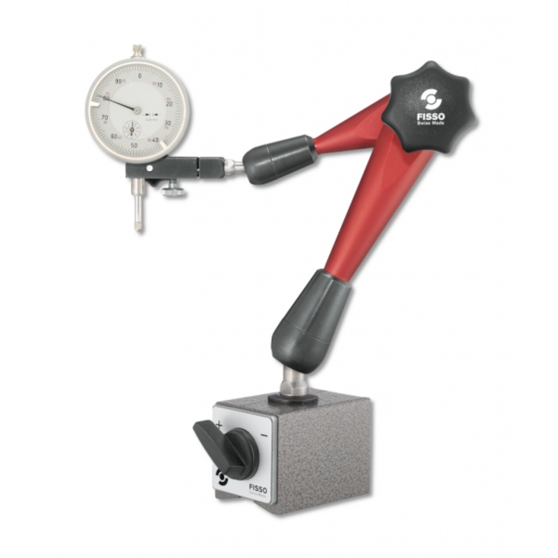 FISSO Strato Line M-28.10 Model: M-28 F + M – 3D articulated gauging arm with on off magnet, 8mm Stem  Indicator Not supplied