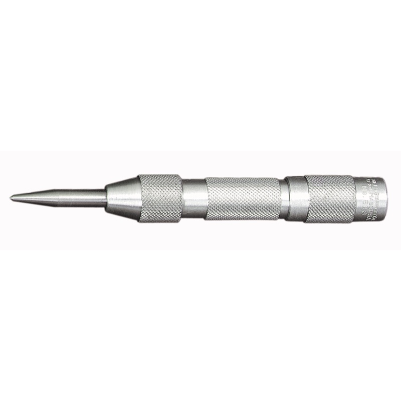 Starrett 818 Automatic Center Punch Length (in):5  Length (mm):125mm  Punch Diameter (in):5/8  Punch Diameter (mm):16mm  Material:Aluminum