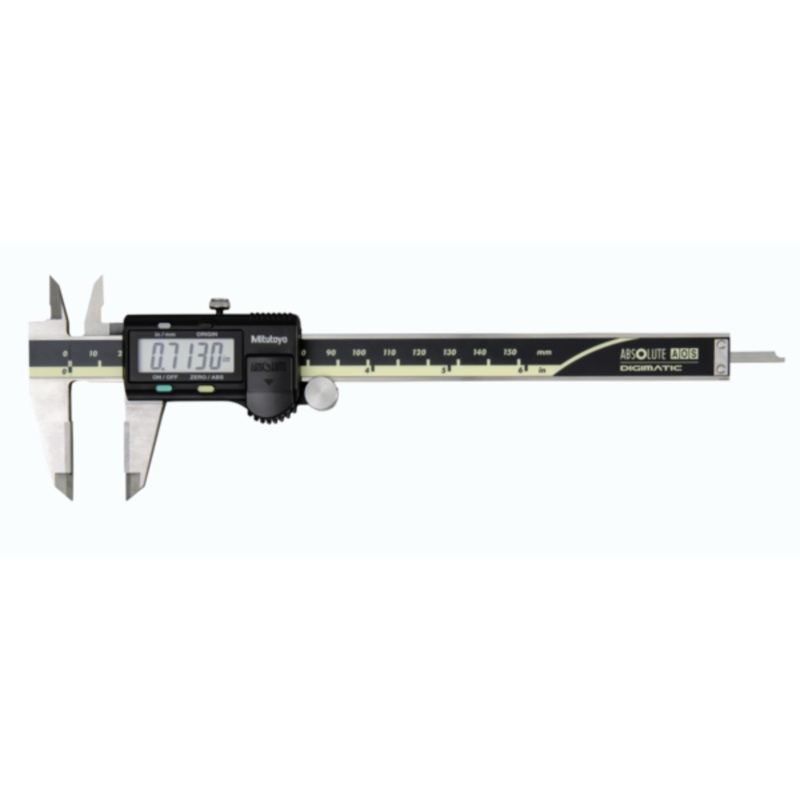Mitutoyo Digital ABSOLUTE AOS Calipers 0-150mm (0-6) With Output Carbide OD/ID Jaws 500-175-20