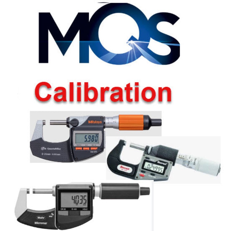 Calibration of Digital Micrometer .001mm/.0005 Range UKAS, 0-100mm