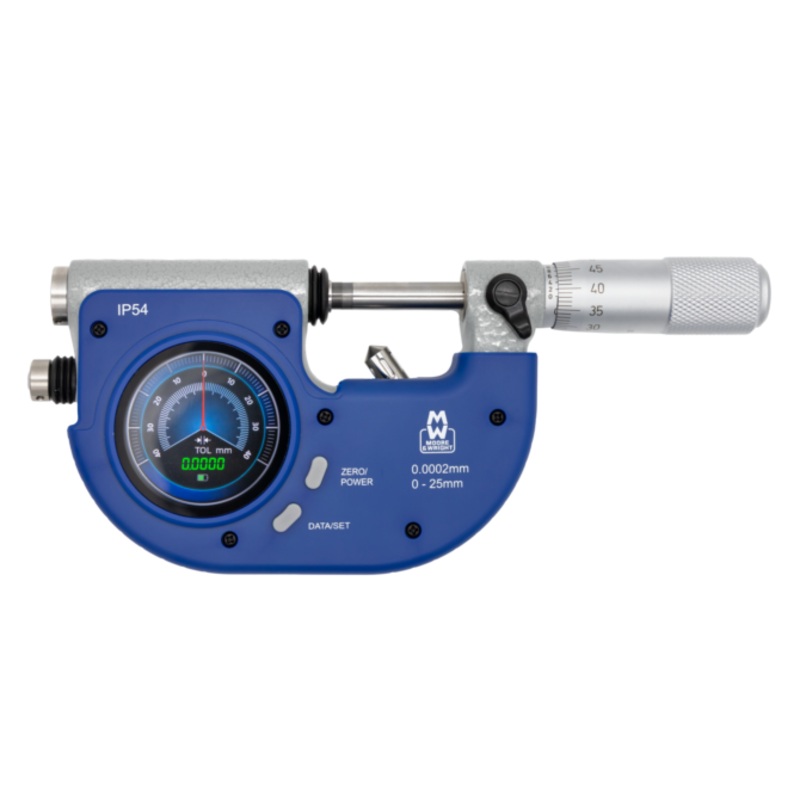 Moore & Wright MW202-01DSBT Digital Dial Snap Micrometer 0-25mm