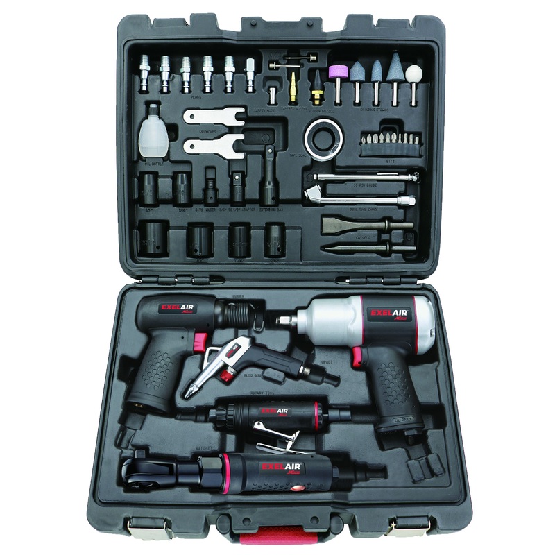 Milton EXELAIR 50-Pc. COMPOSITE Professional High Torque Automotive Air Tools & Accessory Kit EX5005CKIT