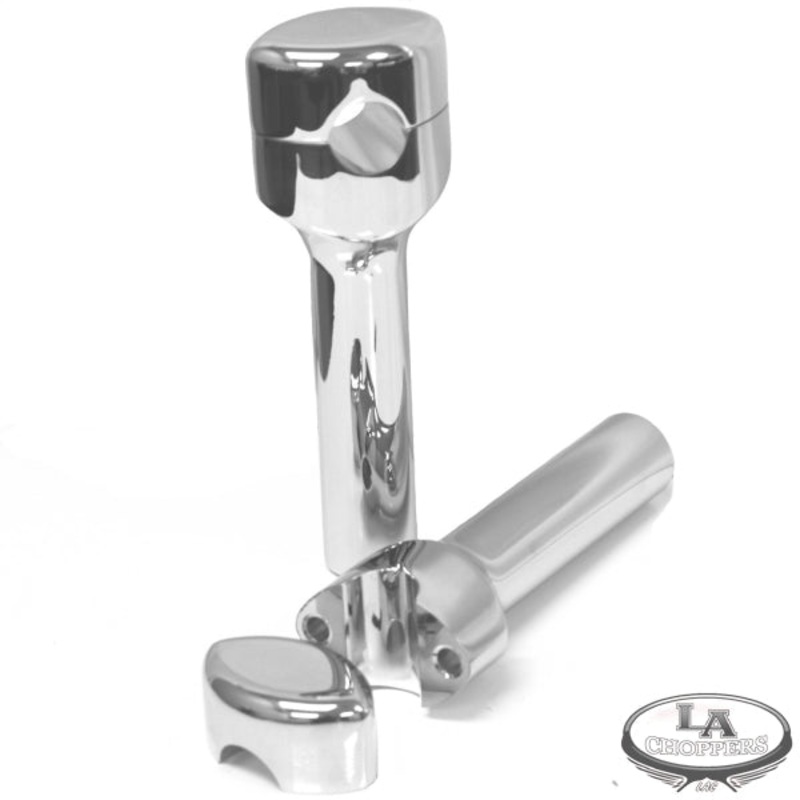 RISERS SMOOTH FOR 1 HANDLEBARS 6 RISE CHROME UNIVERSAL