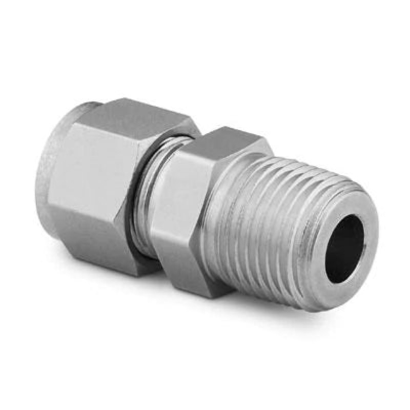 IMPERIAL BSPT MALE STUD – TWIN FERRULE COMPRESSION FITTING STAINLESS STEEL