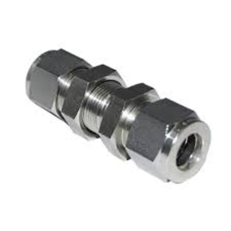 METRIC BULK HEAD- TWIN FERRULE COMPRESSION FITTING STAINLESS STEEL