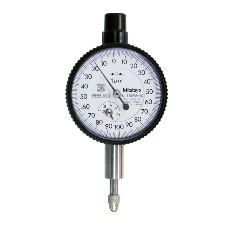Dial Gauge, Flat Back, ISO Type Jewelled Bearing, 1mm, 0,001mm 1109AB-10