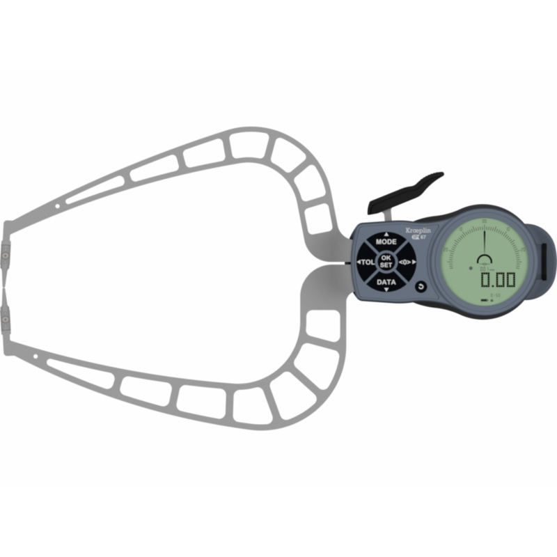 Kroeplin Digital External Caliper Gauge 0-50mm, 0.001mm K450S Chisel Contacts