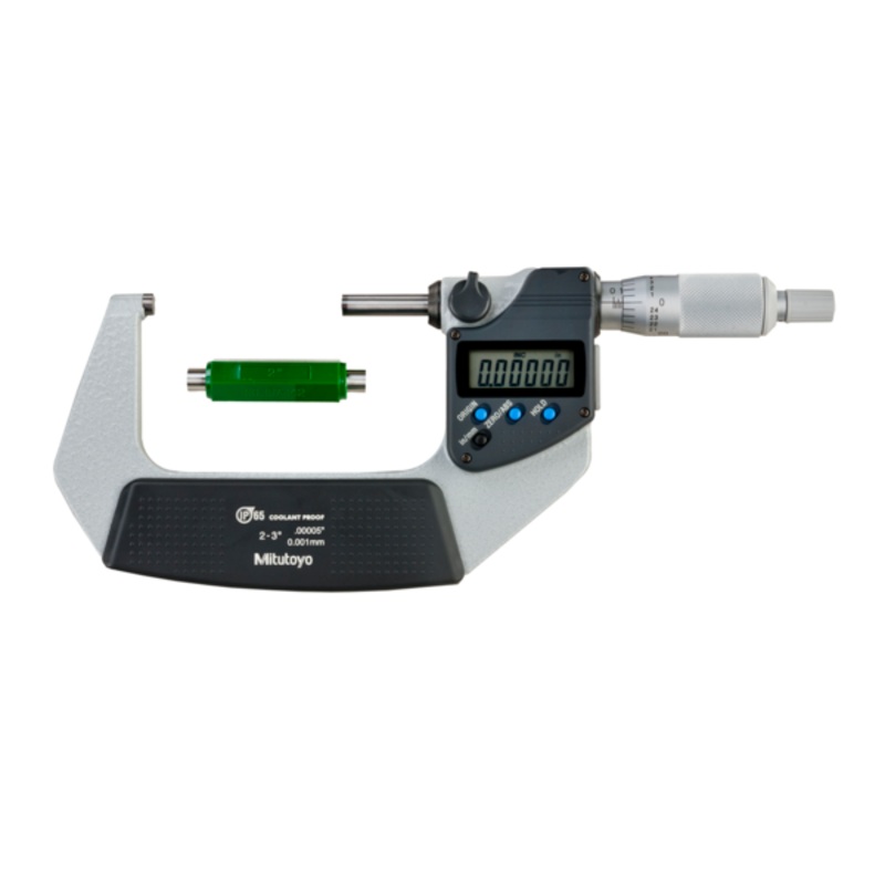 Mitutoyo Digital Micrometer IP65, Inch/Metric 50-75mm/2-3, without Output Item number: 293-342-30 Ratchet Stop