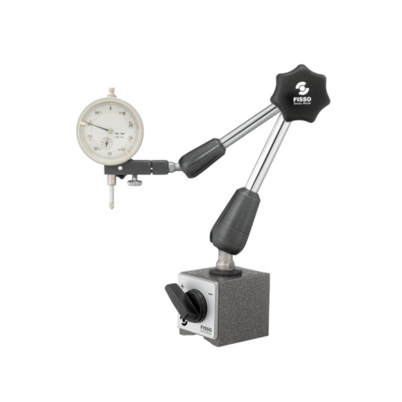 FISSO Classic Line Model: 3300-28 F + M – 3D articulated gauging arm with on off magnet, Code 3328.10, 8mm Stem. Indicator Not supplied