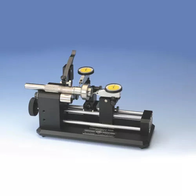 Universal Punch Concentricity Gage – K1-10 – Dual Indicator – w/ Standard & Side Carrier Part Diameters: 1/8 – 1 (3mm to 25mm) Part Lengths: up to 4 (102mm) 3/32 (1mm) Capacity with Zero Style Rollers, Accuracy .004mm/.00016