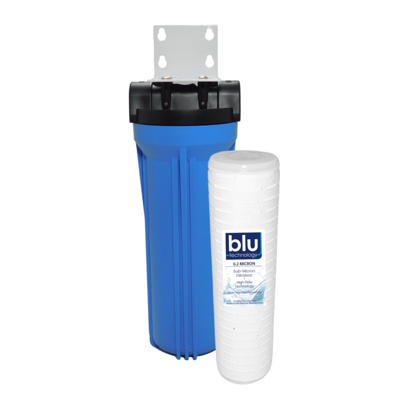 10 Blue Solo Housing with Blu Tech 0.2 Micron Filter (Discontinued)