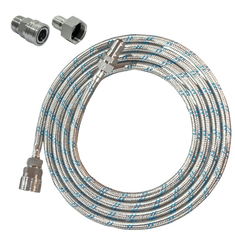 10ft Universal Stainless Steel Hose with Quick Connects