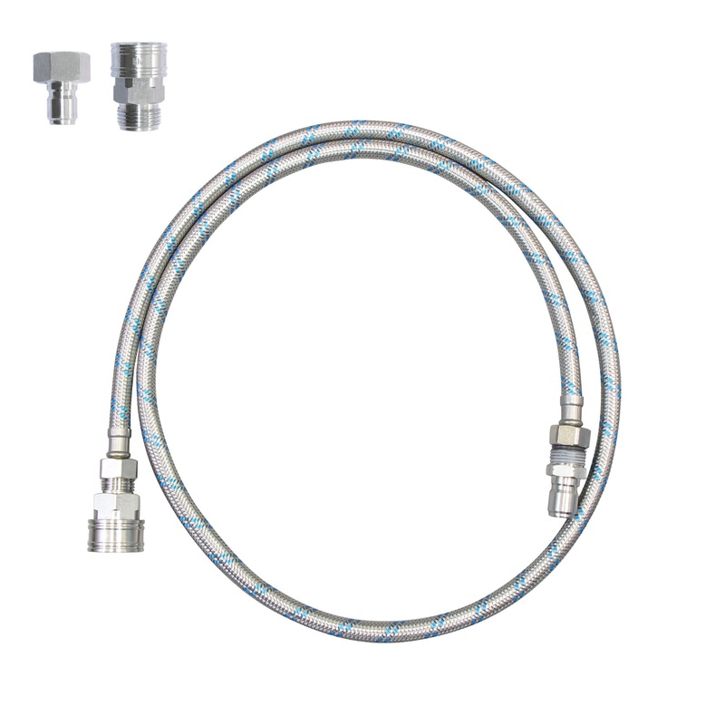 5ft Universal Stainless Steel Hose with Quick Connects