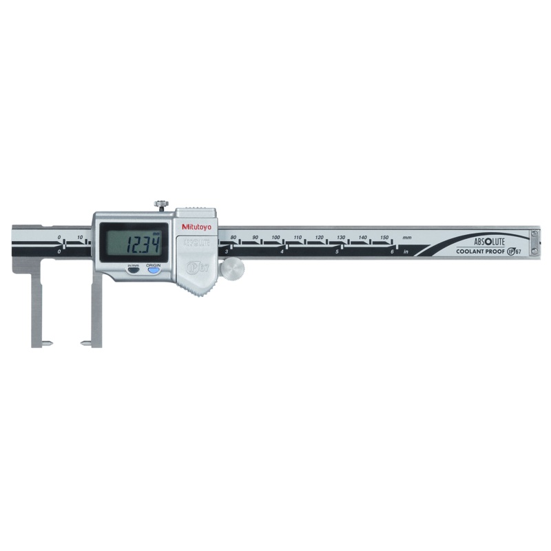 Mitutoyo 573-752-20 ABSOLUTE Digimatic Neck Jaw Point Type IP67 Caliper 0-150mm (0-6)