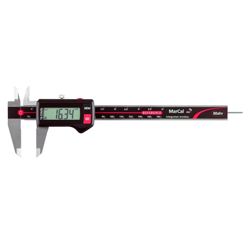 Mahr MarCal 16 EWRi Wireless IP67 Digital Caliper: 0-150mm, 0-200mm (Rectangular Depth Rod)