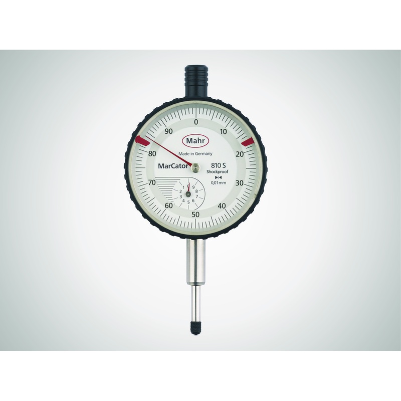 Mahr MarCator 810 S Dial Indicator – Range: 10mm; Graduation 0.01mm ; DIN 878 ; Shockproof