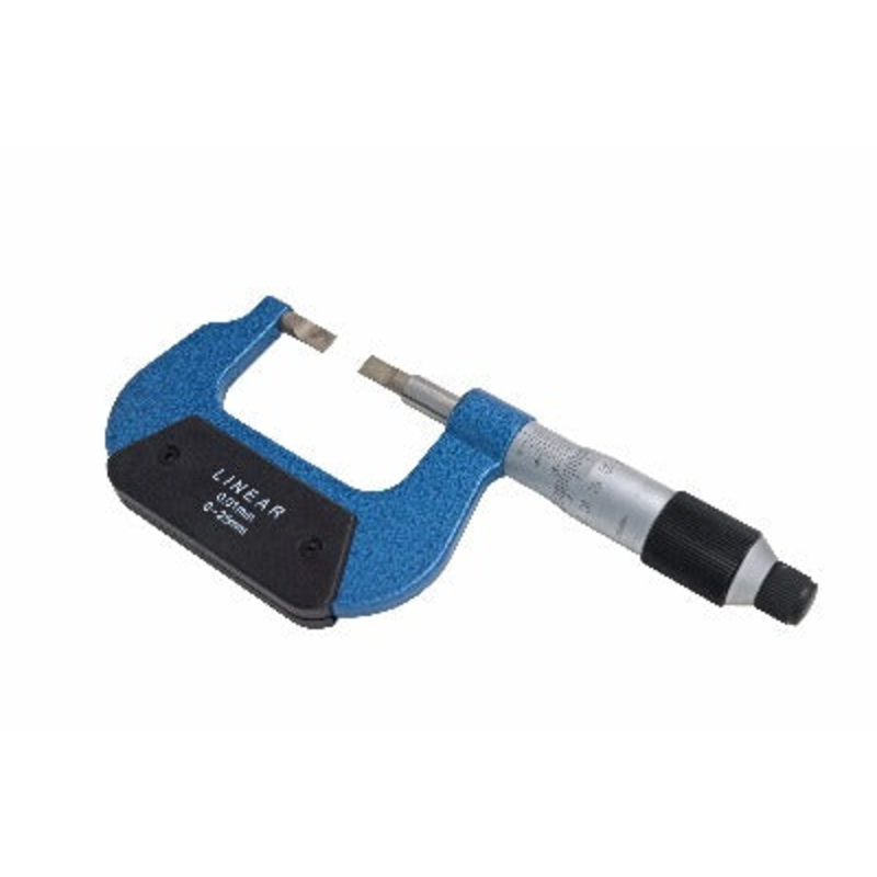 Blade Micrometers DIN 863 – 0-25mm/0-1 ; 25-50mm/1-2 ; 50-75mm/2-3 ; 75-100mm/3-4Resolution: Metric 0.01mm, Inch 0.0001