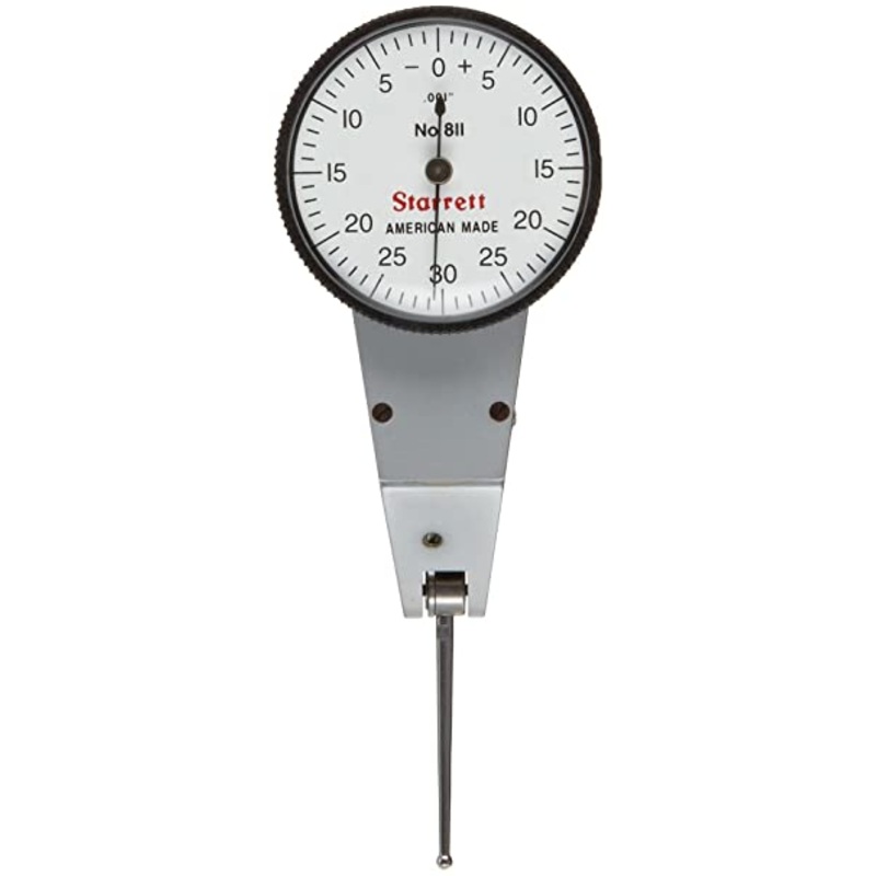 Starrett 811-1PZ Dial Test Indicator 0-30-0 Reading, 0-0.001 Range, 0.001 Graduation