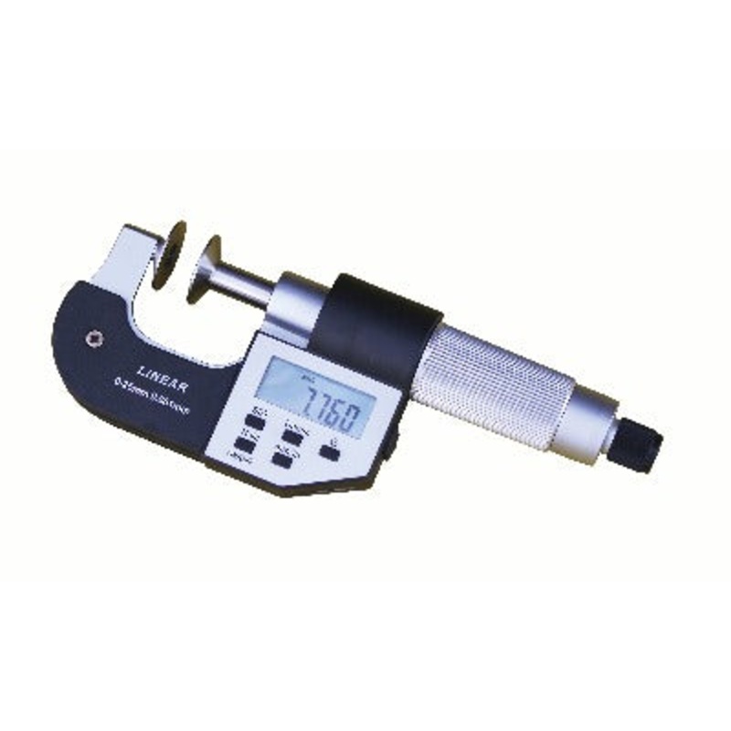 Digital Disc Micrometers IP54 Splash Proof DIN 863, 0-25mm/0-1 ; 25-50mm/1-2 Resolution: 0.001mm/0.00005