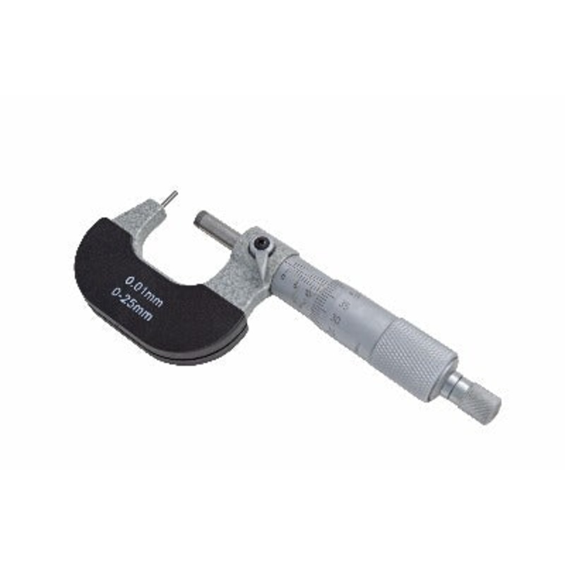 Tube Micrometers Pin Anvil (Type A) DIN 863 – 0-25mm/0-1 Resolution: Metric 0.01mm, Inch 0.0001