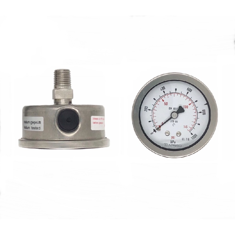 Afriso All Stainless Steel Pressure Gauge 50 mm
