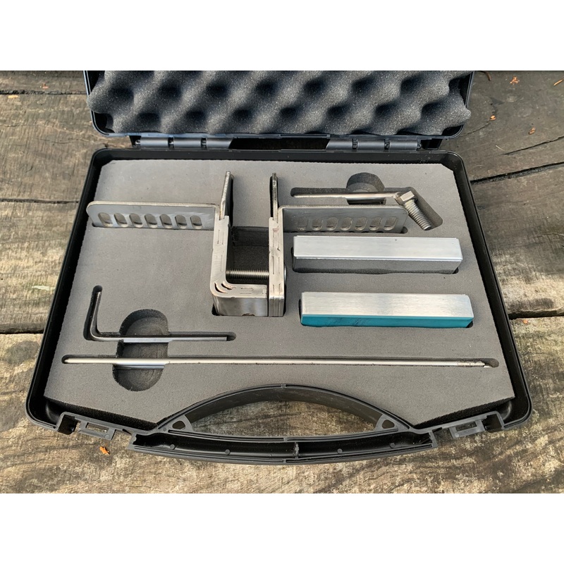Axe Sharpening Jig with Stones in a Custom Box