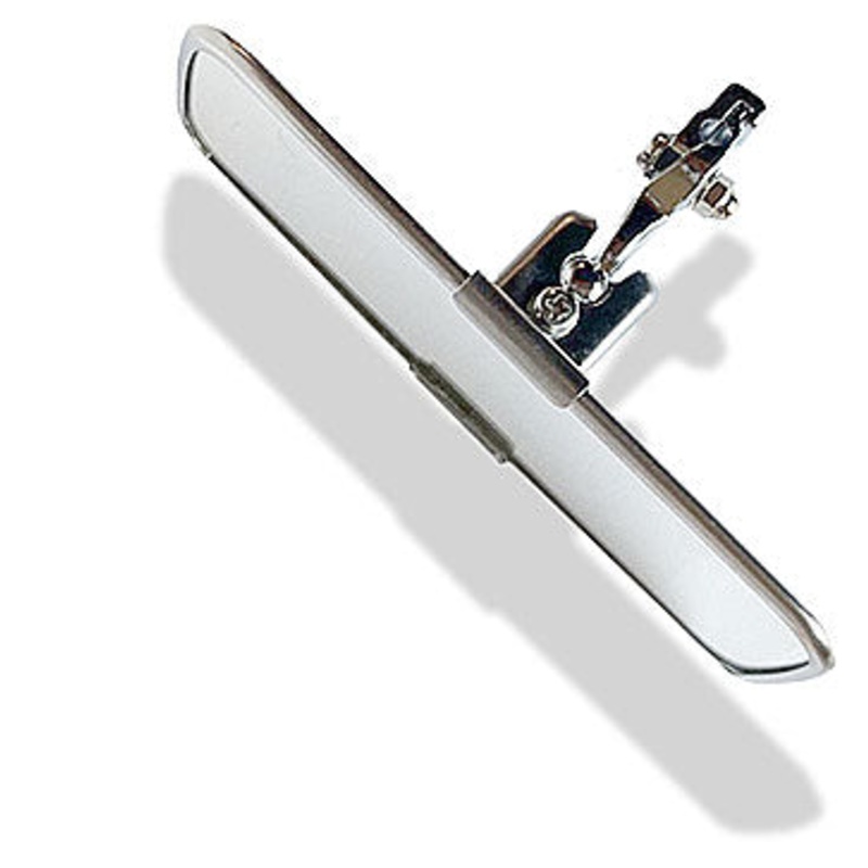 Rod mounted interior Rear View mirror head with stainless steel back & chrome clamp – CMN0810