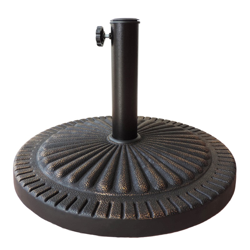 31-lb All-Weather Outdoor Poly-Resin Umbrella Base – Bronze