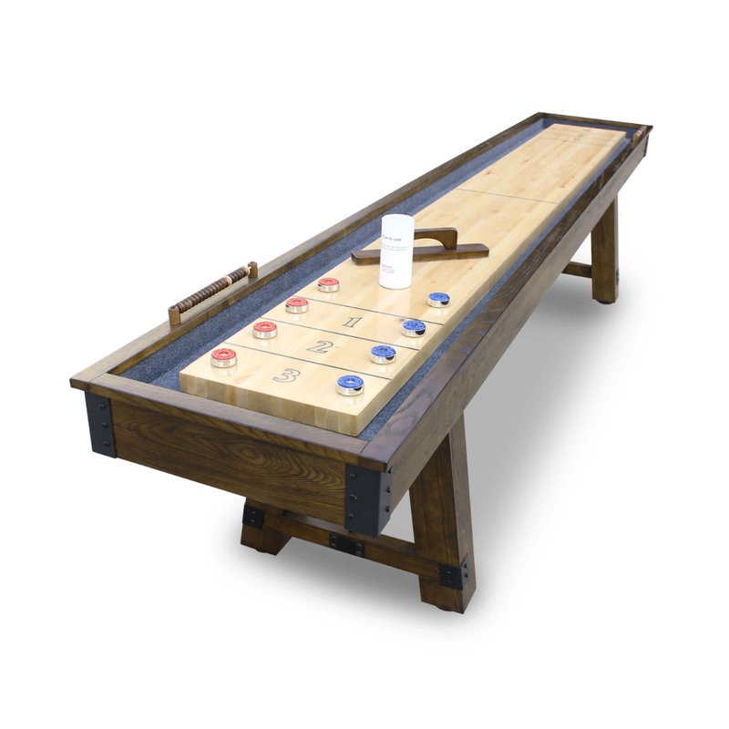 Cheyenne Shuffleboard Table – Rustic Oak Finish