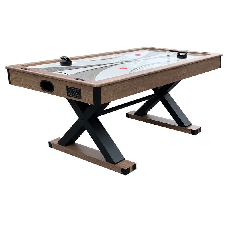 Excalibur 6-ft Air Hockey Table with LED Scoring and Table Tennis Top