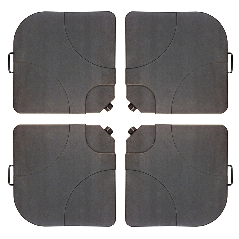 (4) 35-lb Resin Umbrella Base Weights in Black