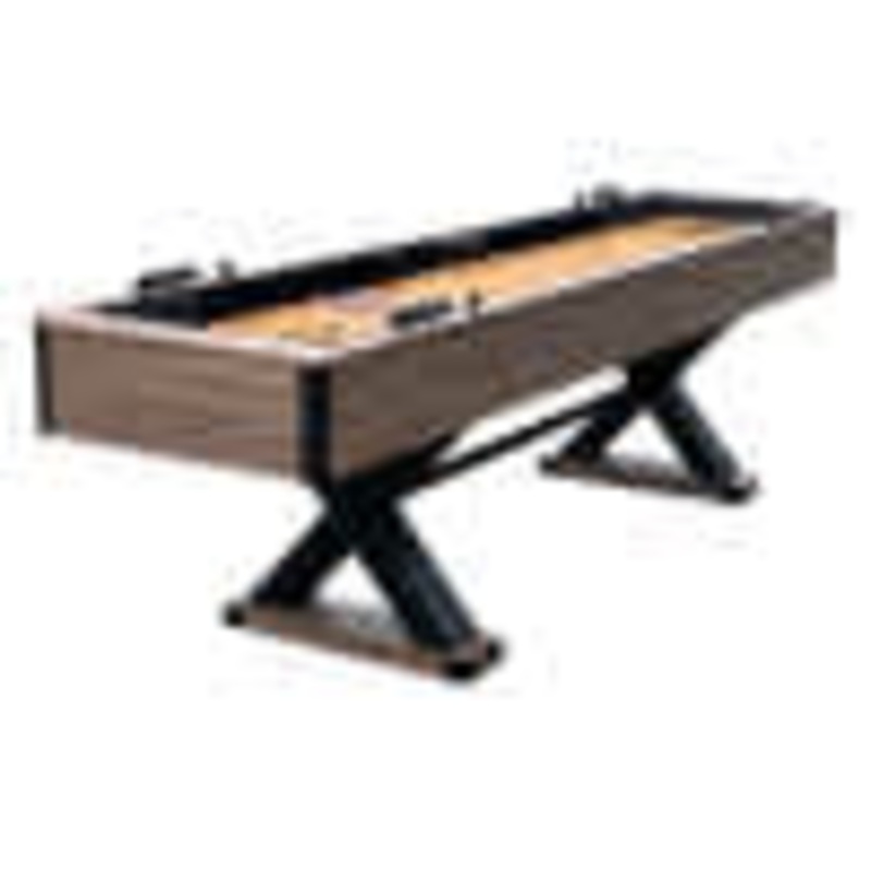 Excalibur 9-ft Shuffleboard Table – Driftwood Finish