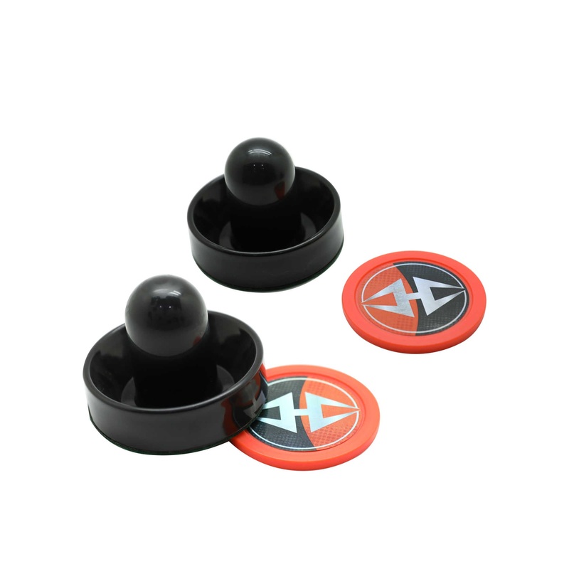 Air Hockey 3-in Strikers and 2.5-in Pucks – Black and Orange