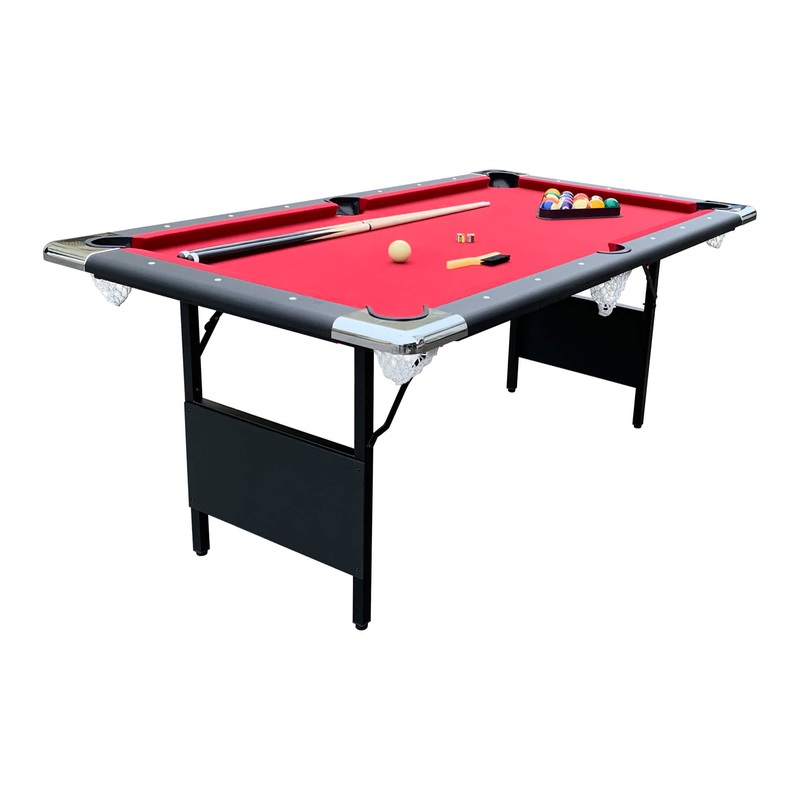 Fairmont 6-ft Portable Pool Table – Black with Red Felt