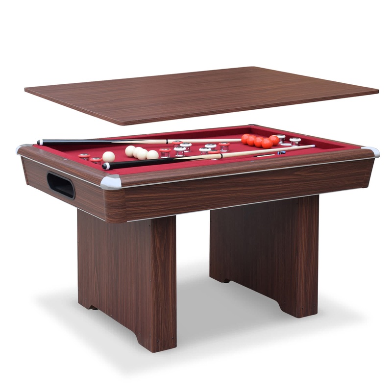 Renegade II 54-in Bumper Pool Table – Walnut Finish with Red Felt