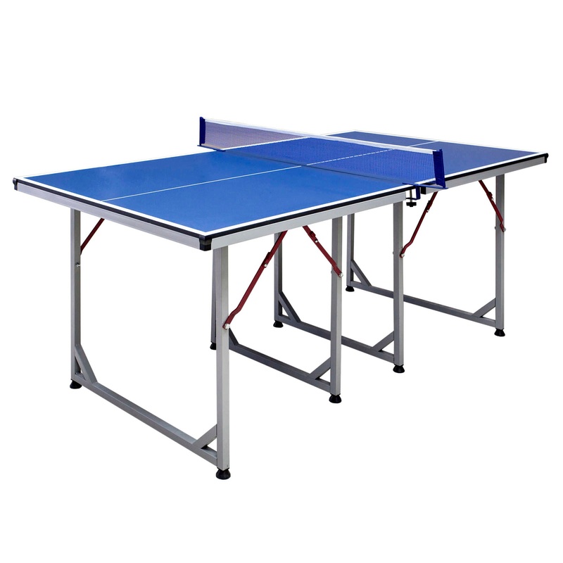 Reflex 6-ft Midsize 12mm Table Tennis Table – Portable – Blue