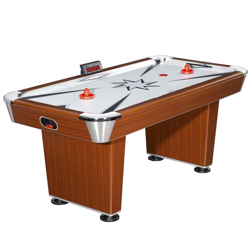 Midtown 72-in Air Hockey Table with LED Scoring – Cherry Finish