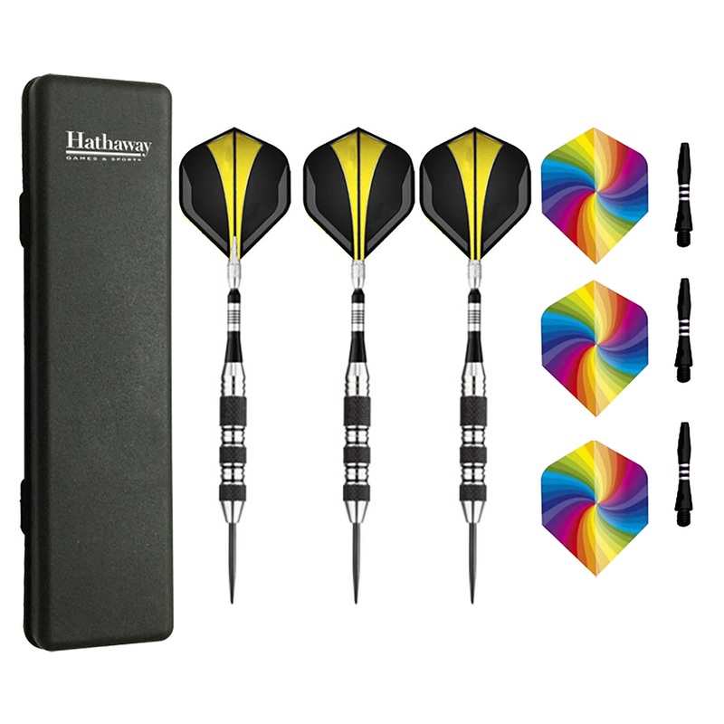 Tempest Steel Tip Darts with Nickel-Plated Barrels – 3 Piece Set
