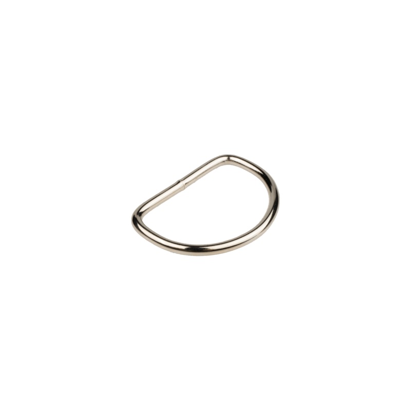 1 1/2 Metal D-Ring #10 Gauge|Nickel|1 1/2 inches|Bag (300 Pieces)|Case (1,500 Pieces)